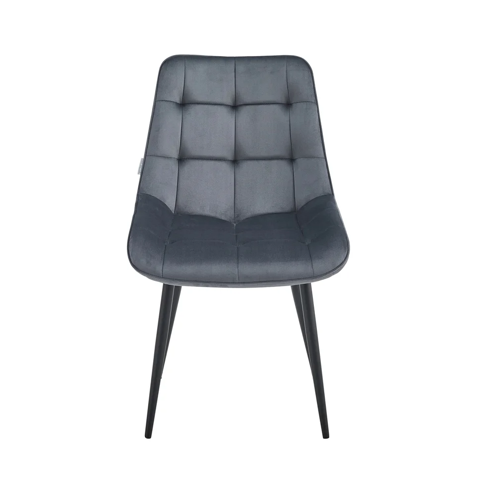 Стул ROBERT (DC225) ТЕМНО-СЕРЫЙ#G62-40 велюр (00-00005012)