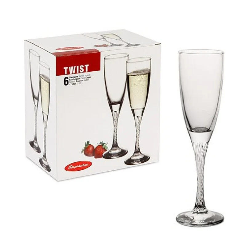 Набор фужеров PSB 44307 для шампанского 150мл TWIST (6шт)