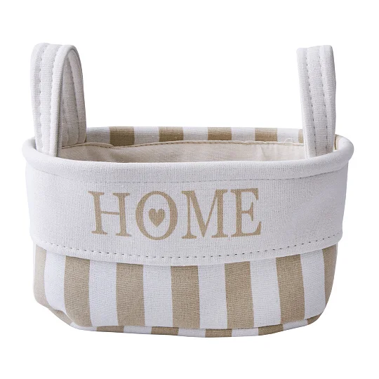 Корзина тканевая для хранения "Home", Д360 Ш270 В180, бежевый Корзина тканевая для хранения "Home", Д360 Ш270 В180, бежевый
