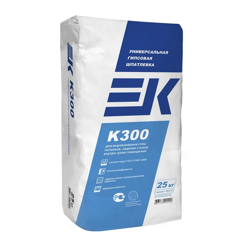 Шпаклевка гипсовая ЕК К300 FINISH универсальная 20 кг