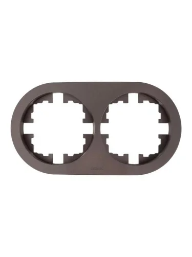 Рамка двухместная Lezard OSEN шоколад круглая