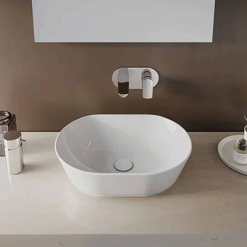 Раковина-чаша Vitra Geo овальная, накладная 55 см без отверстия под смеситель, цвет белый