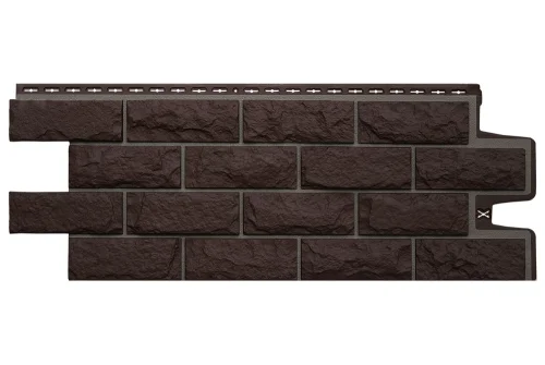 Панель цокольная Grandline Колотый камень Design шоколадный со швом RAL 7006 992*0,392 м (S=0.39м2)