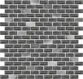 Плитка Azori Devore Gris мозаика 30х30,4 (размер чипа 15х32 мм)
