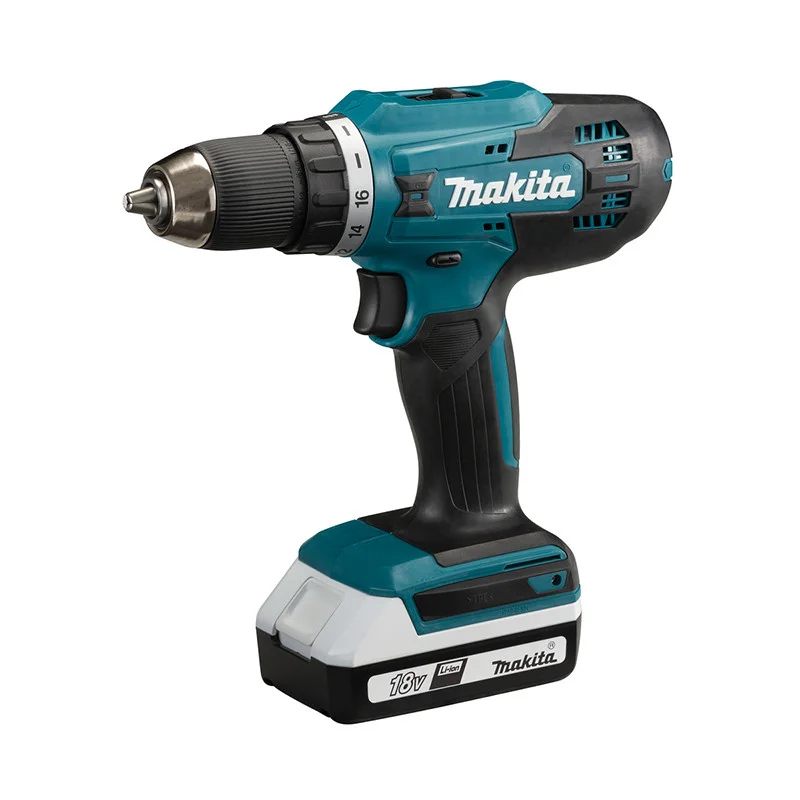 Дрель-шуруповерт аккумуляторная Makita DF488D004 18В, БЗП.13мм, 2ск,42 нм,1,7кг, 2х2Ач Li-ion), чемодан