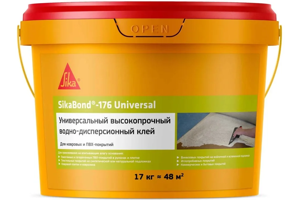 Клей для напольных покрытий универсальный высокопрочный SikaBond®-176 Universal 17кг