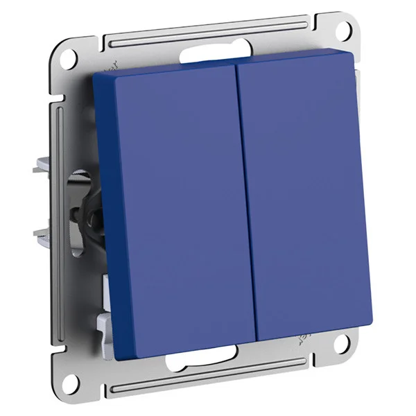 Механизм выключателя 2-кл. СП AtlasDesign (сх. 5) 10AX аквамарин Schneider Electric ATN001151