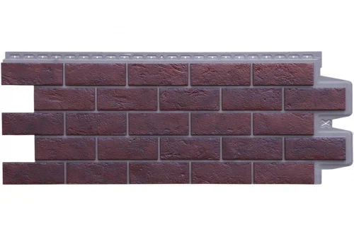Панель цокольная Grandline Состаренный кирпич Design Plus кофе c темно-бежевым швом 968*0,39 м (S=0.38м2)