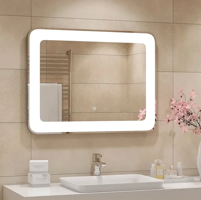 Зеркало Continent Velvette LED, 900x700 с Led подсветкой и сенсорным выключателем