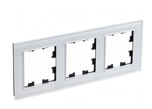 Рамка 3-местная AtlasDesign Nature стекло бел. Schneider Electric ATN320103
