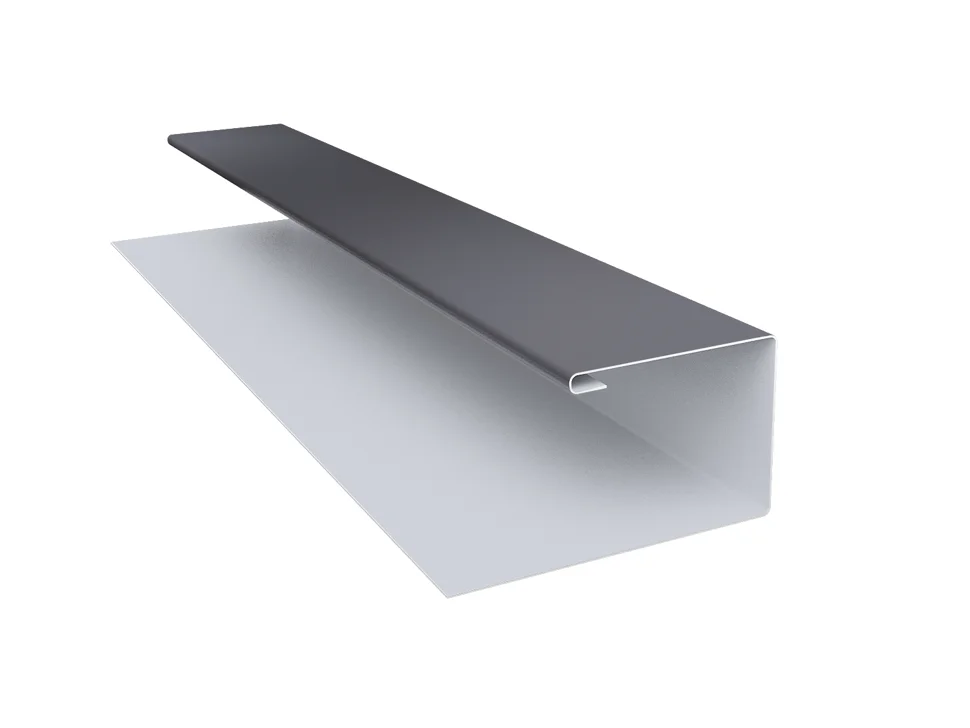 Планка П-образная PE RAL ** для М/сайдинга Блок-Хаус NEW 0.45мм, 3м.п. Планка П-образная PE RAL ** для М/сайдинга Блок-Хаус NEW 0.45мм, 3м.п.