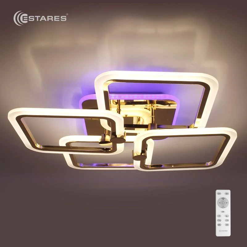 Светильник управляемый светодиодный LIKE RGB 100W 4Q-560/120-RC-GOLD/OPAL-220-IP20