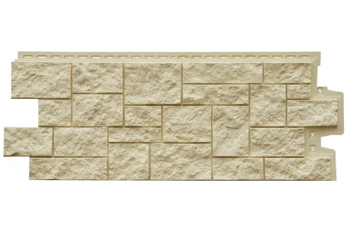 Панель цокольная Grandline Дикий камень Classic, бежевый 978*0,388 м (S=0.379м2)