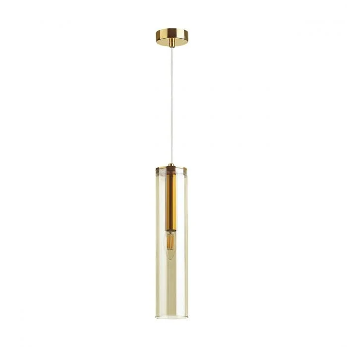 Подвес 4693/1 ODL20 379 золотой/янтарный E14 1*40W KLUM