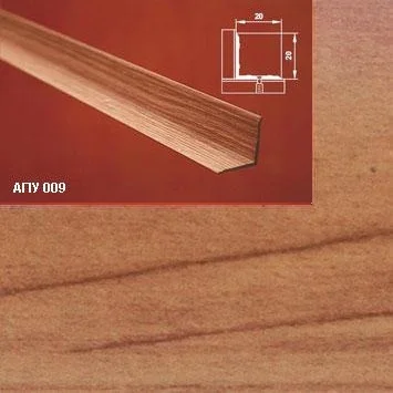 Порог АПУ 009 алюминиевый 900*20*20 мм угловой внутренний (26 кедр)
