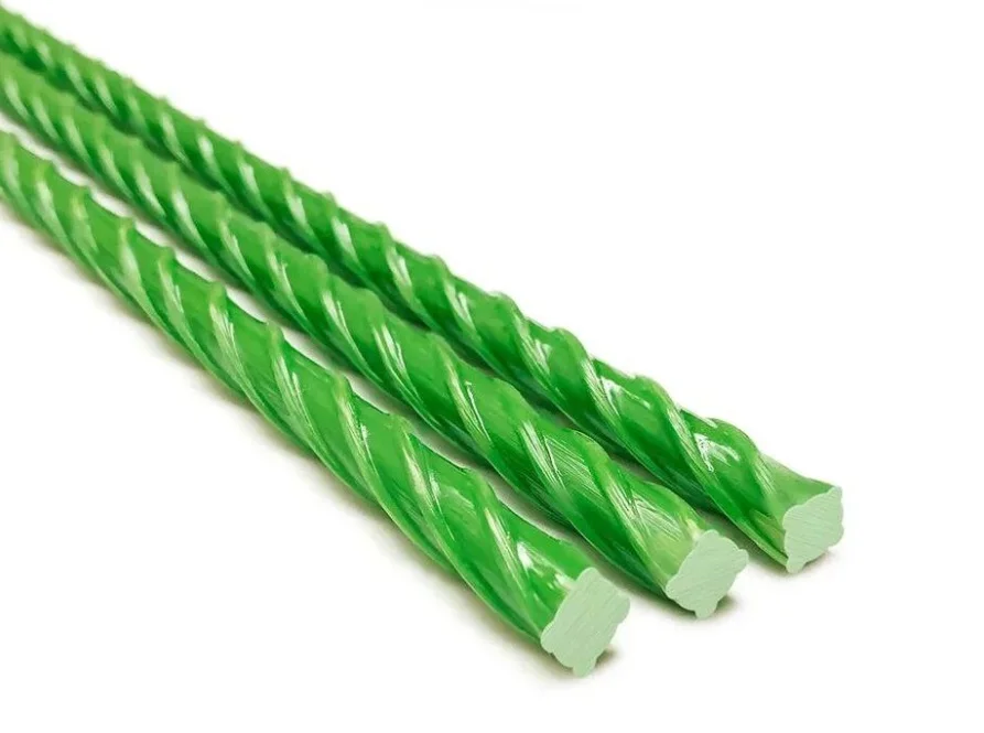 Колышки садовые композитные 10 мм х 2 м зеленые (20 шт)