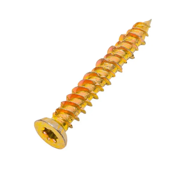 Шуруп по бетону 7,5х112 желтый цинк, шлиц Torx (уп 2шт) SteelRex