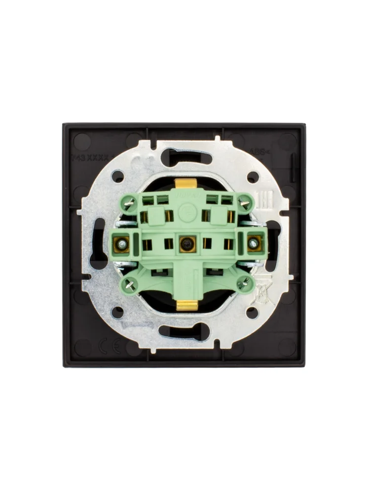 Рамка одноместная горизонтальная Lezard OSEN акриловая черная матовая