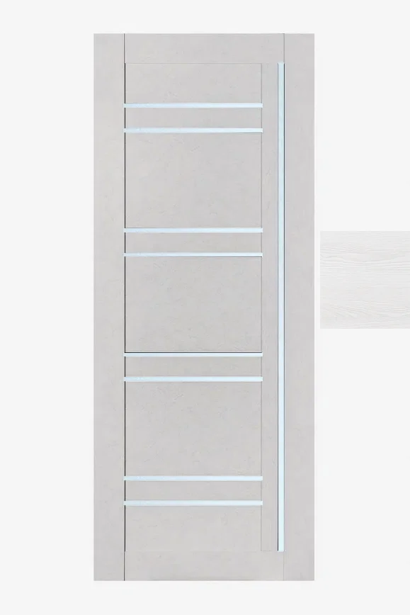 Дверь ТЕРРИ №115 Санторини, частичное стекло 60, еврошпон