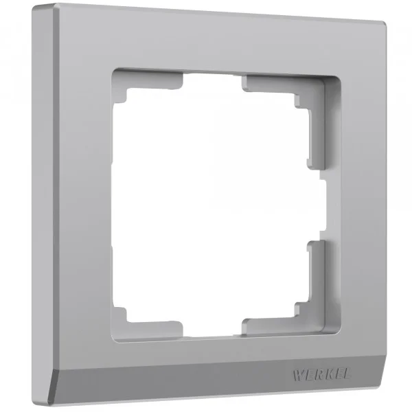 Рамка 1-местная Werkel Stark, серебряная, WL04-Frame-01, W0011806*