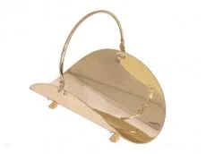 Дровница кованая полированная латунь 370х350мм