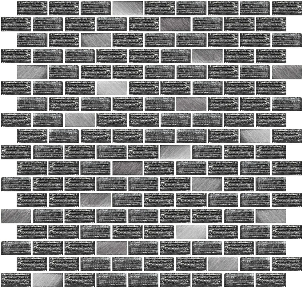 Плитка Azori Devore Gris JA-04 мозаика 30х30,4 (размер чипа 15х32 мм)