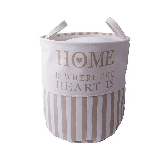 Корзина тканевая для белья "Home", Д360 Ш360 В390, бежевый