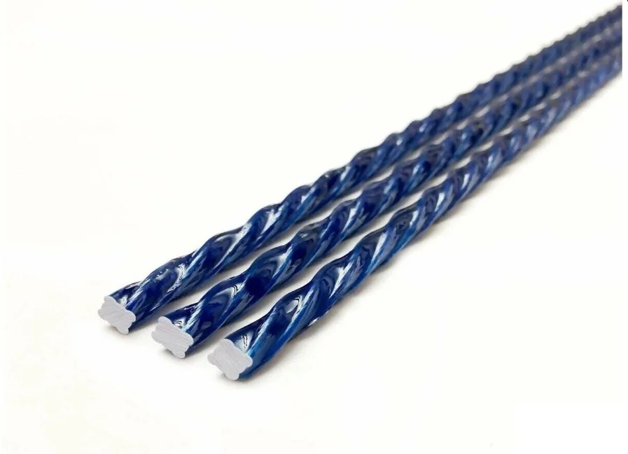 Колышки садовые композитные 8 мм х 1 м синие (50 шт)