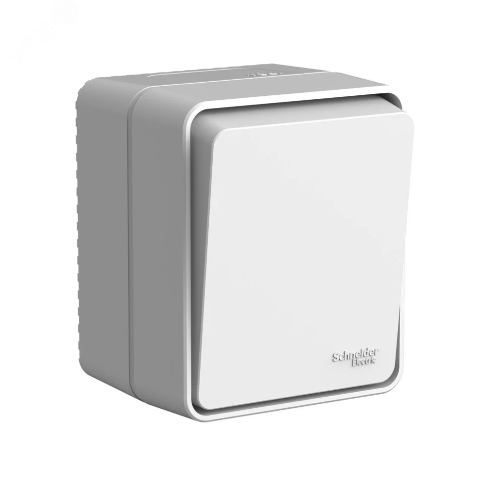 Выключатель кнопочный одноклавишный ОП AtlasDesign PROFI IP54 10АХ серый SE ATN543015