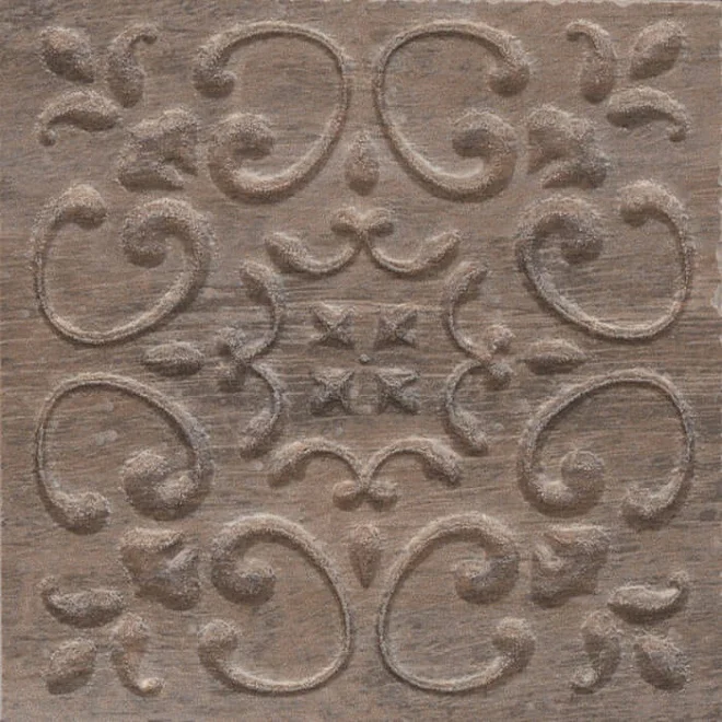 Плитка KERAMA MARAZZI Браш Вуд Вставка коричневый тёмный 9,9х9,9х8 арт.STG&#92;C481&#92;SG1550