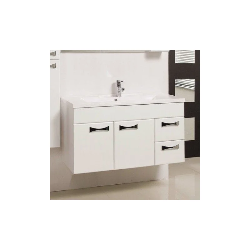 Комплект AQUATON: тумба под умывальник ДИОР 100 с раковиной ПРЕМЬЕР М 1000/Айрис М 1000