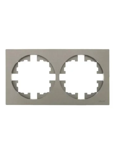 Рамка двухместная Lezard OSEN титан Рамка двухместная Lezard OSEN титан