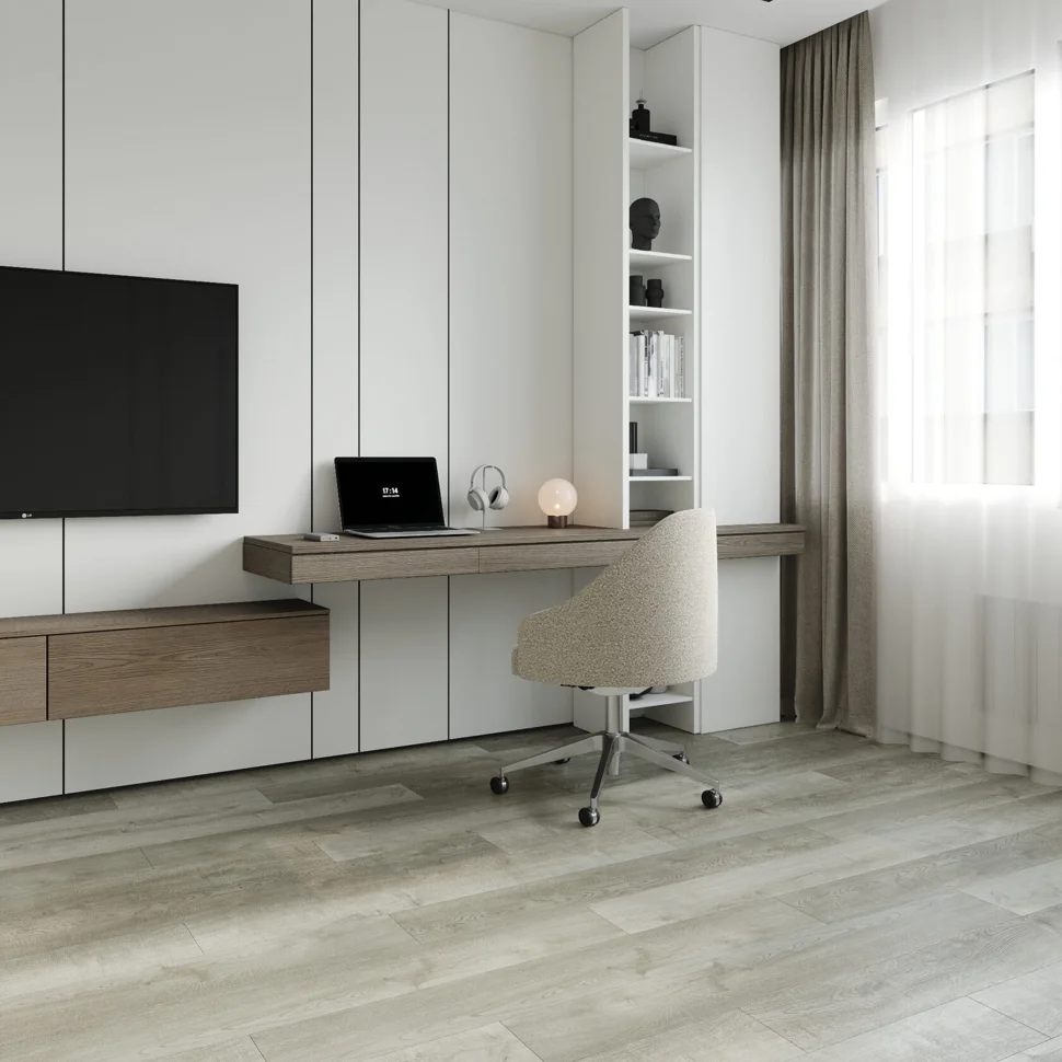 Плитка каменно-полимерная SPC FLOORWOOD Residence 43 класс Дуб Форса 1220*180*5 мм, арт.6861 (с фаской)