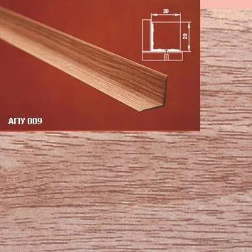 Порог АПУ 009 алюминиевый 2700*20*20 мм угловой внутренний (29 дуб бордо)