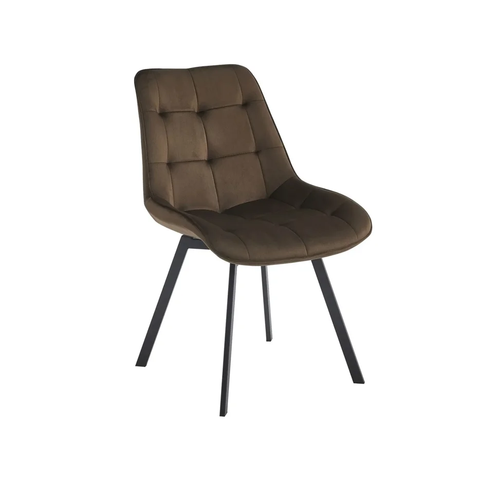 Стул ROBERT, поворотный (DC227) 360 ГОРЬКИЙ-ШОКОЛАД#G62-10 велюр (00-00005018)