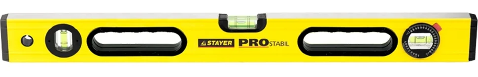 Уровень коробчатый 400 мм STAYER "PROFI" PROSTABIL профессион, усилен, 2 фрезер поверхн, 3 ампулы (1 поворотная), ручки
