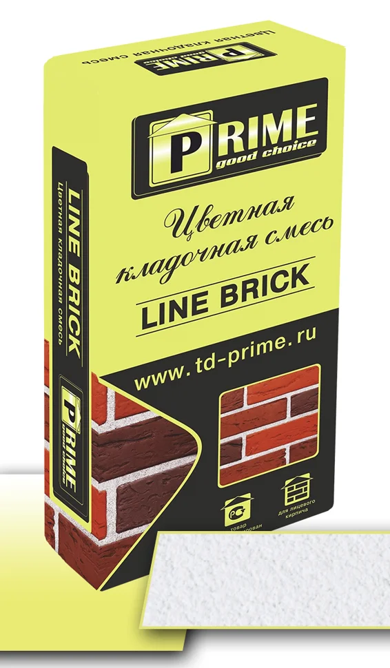 Раствор кладочный Prime Line Brick супер-белый 25 кг Раствор кладочный Prime Line Brick супер-белый 25 кг