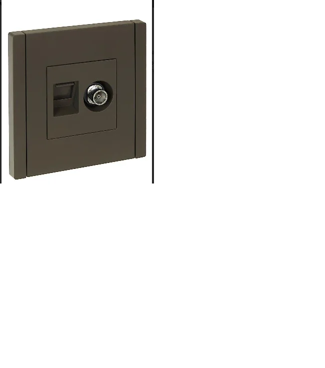 Розетка 2-м TV+RJ45 кат.5E FORTE&PIANO FP336 сер. IEK FP-AK20-1-K03
