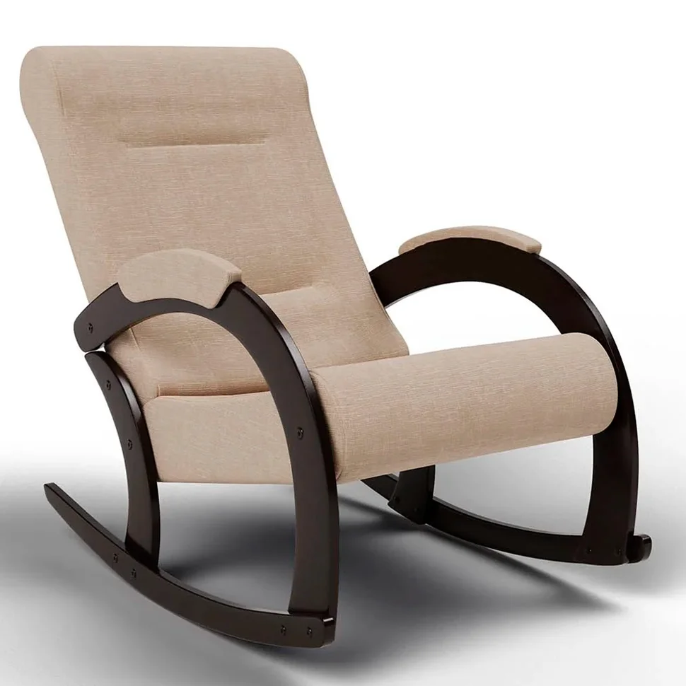 Кресло-качалка ВЕНЕТО, ткань ПЕСОК BEIGE, каркас