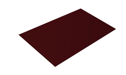 Плоский лист PE RAL 3005 (красное вино), 0.45 мм, 1,25*1.25 м.п., пл=1.5625м2 (в пленке)