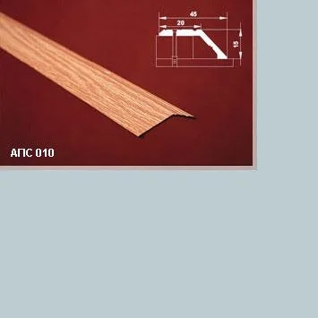 Порог АПС 010 алюминиевый 900*45*15 мм разноуровневый (01 серебро)