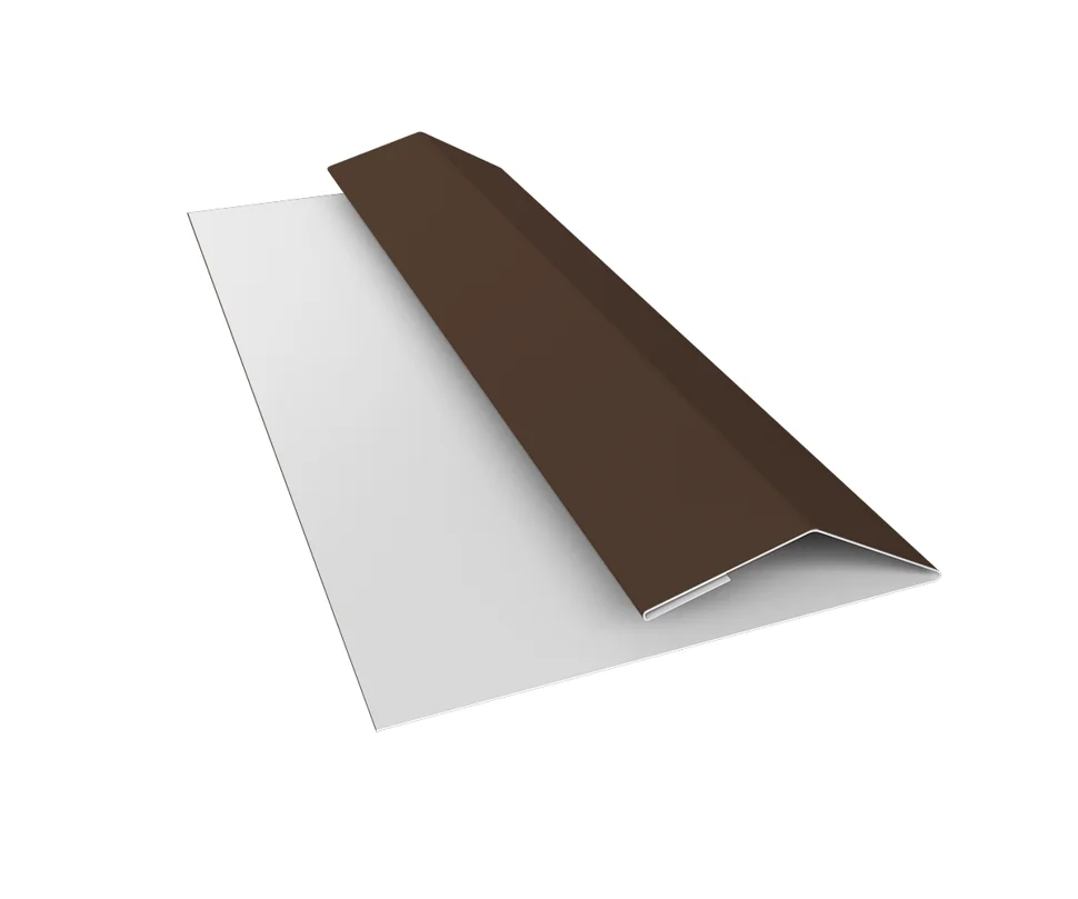 Планка финишная PE RAL ** для М/сайдинга Блок-Хаус NEW 0.45мм, 2м.п. Планка финишная PE RAL ** для М/сайдинга Блок-Хаус NEW 0.45мм, 2м.п.