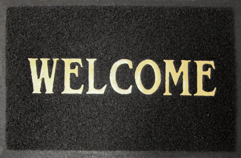 Коврик придверный "Spongy" Welcome 50х80 см, черный, SunStep
