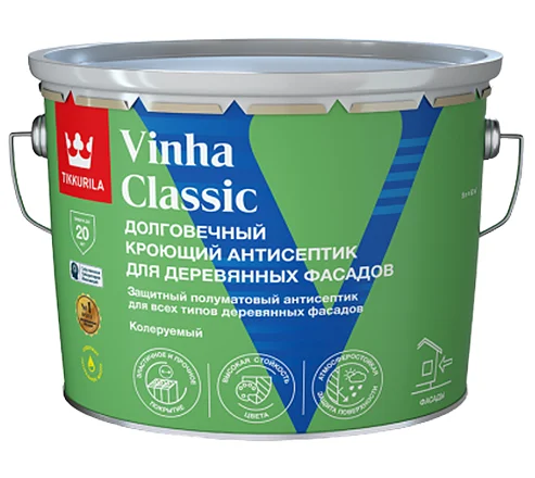 Антисептик кроющий Tikkurila VINHA CLASSIC VC полуматовый 9л