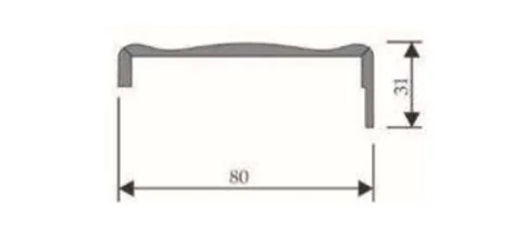 Наличник дверной телескопический фигурный 1737 UBERTURE FLORENCE серена керамик 80х8х2200 мм, МДФ