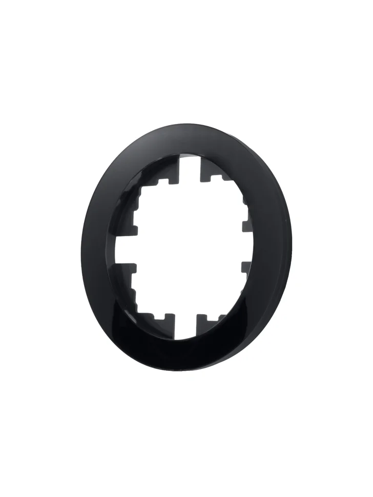 Рамка одноместная горизонтальная Lezard OSEN акриловая черная круглая Рамка одноместная горизонтальная Lezard OSEN акриловая черная круглая