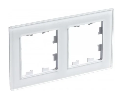Рамка 2-местная AtlasDesign Nature стекло бел. Schneider Electric ATN320102