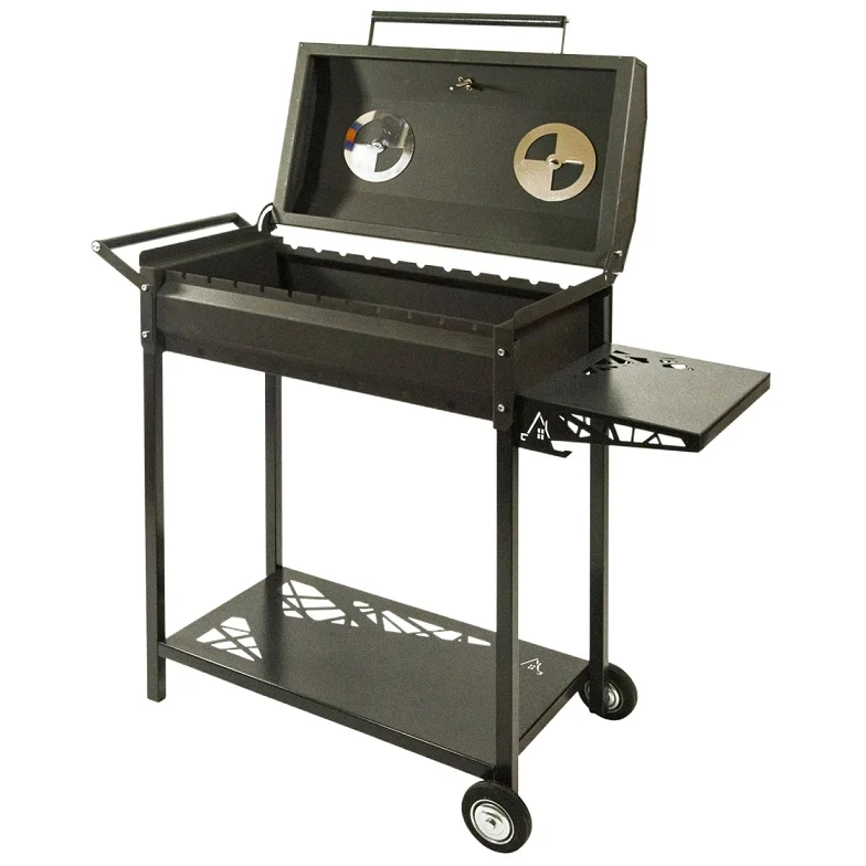 Мангал-гриль ROYALGRILL стационарный 102х39х91см, (столик, дровница, термометр)