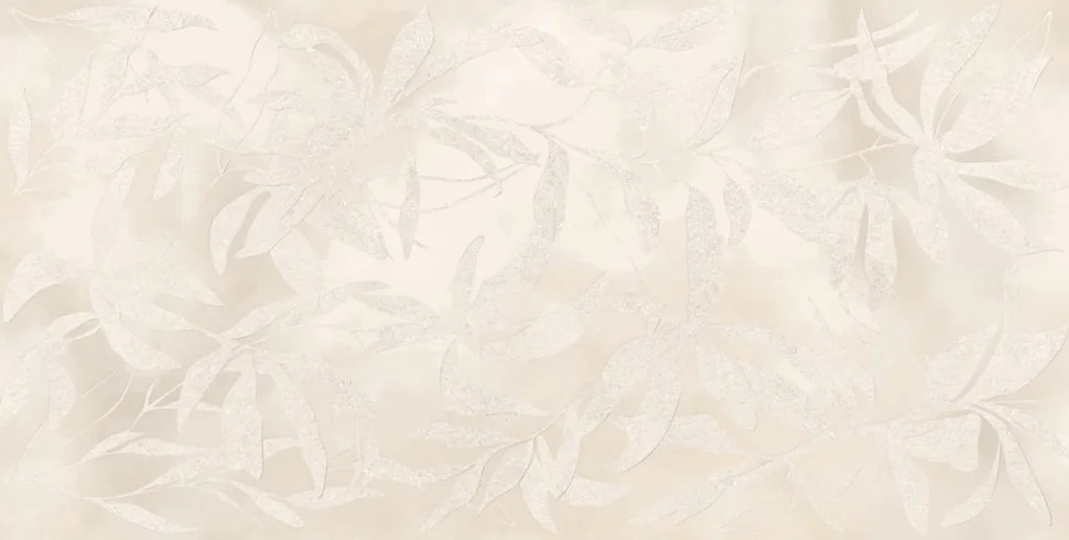 Керамогранит VITRA ArtWall Цветы Слоновая Кость Матовый Ректификат 60*120 арт.K958021R