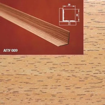 Порог АПУ 009 алюминиевый 1350*20*20 мм угловой внутренний (10 акация)